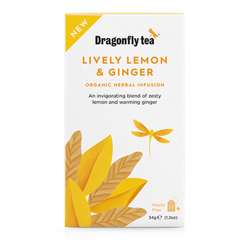 Lively Lemon & Ginger Organic Herbal Infusion - Dragonfly Tea