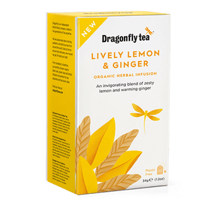 Lively Lemon & Ginger Organic Herbal Infusion - Dragonfly Tea