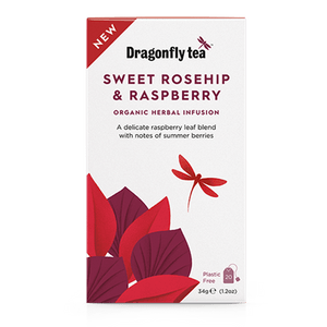 Sweet Rosehip & Raspberry Organic Herbal Infusion - Dragonfly Tea