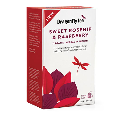 Sweet Rosehip & Raspberry Organic Herbal Infusion - Dragonfly Tea