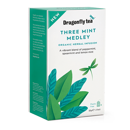 Three Mint Medley Organic Herbal Infusion - Dragonfly Tea