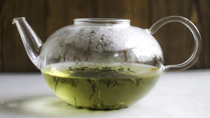 Green Tea in teapot - Dragonfly Tea