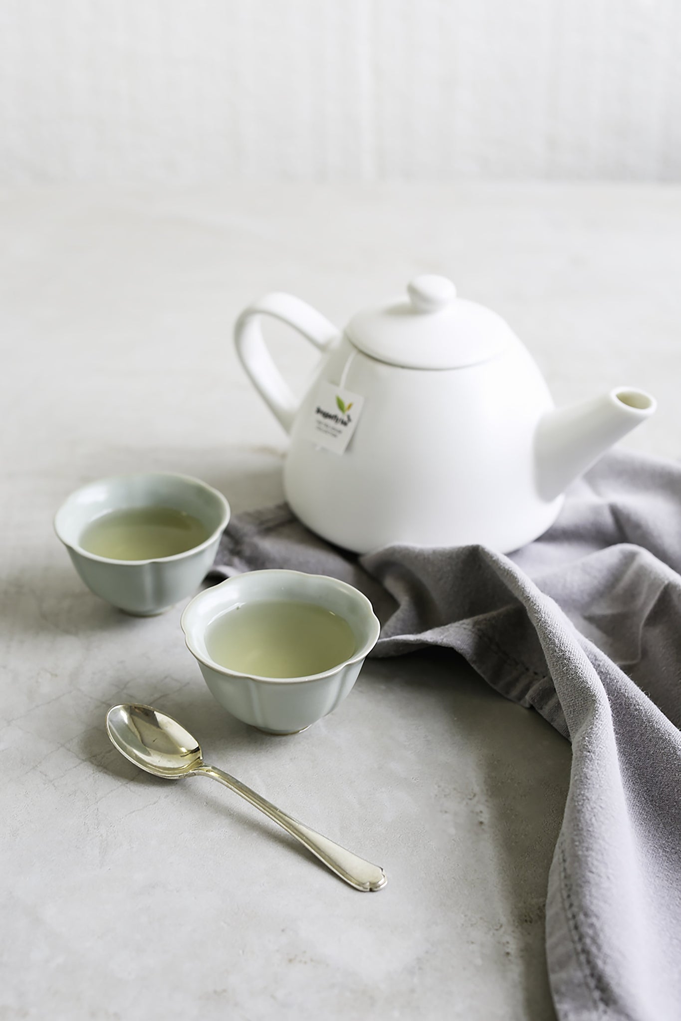 White tea teapot