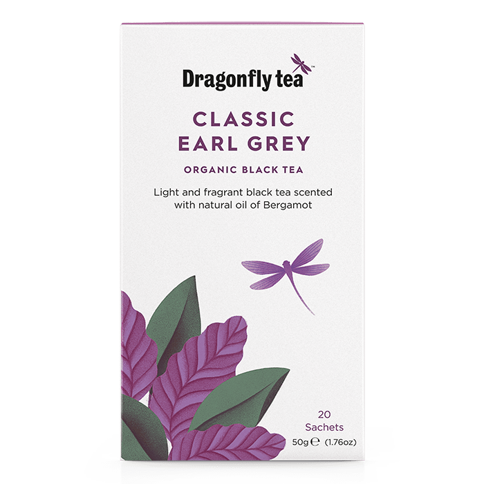 Classic Earl Grey Organic Black Tea - Dragonfly Tea