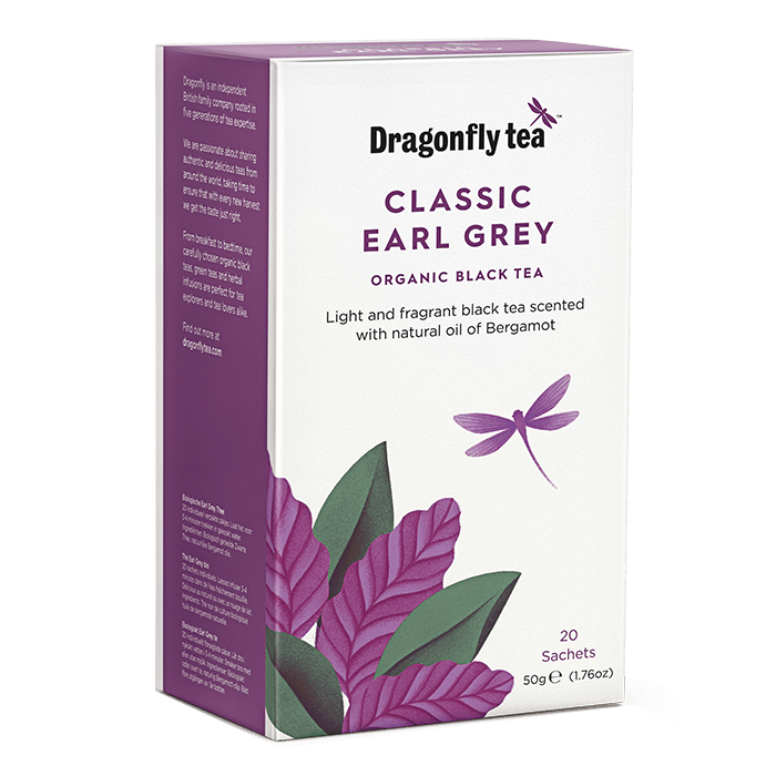 Classic Earl Grey Organic Black Tea - Dragonfly Tea